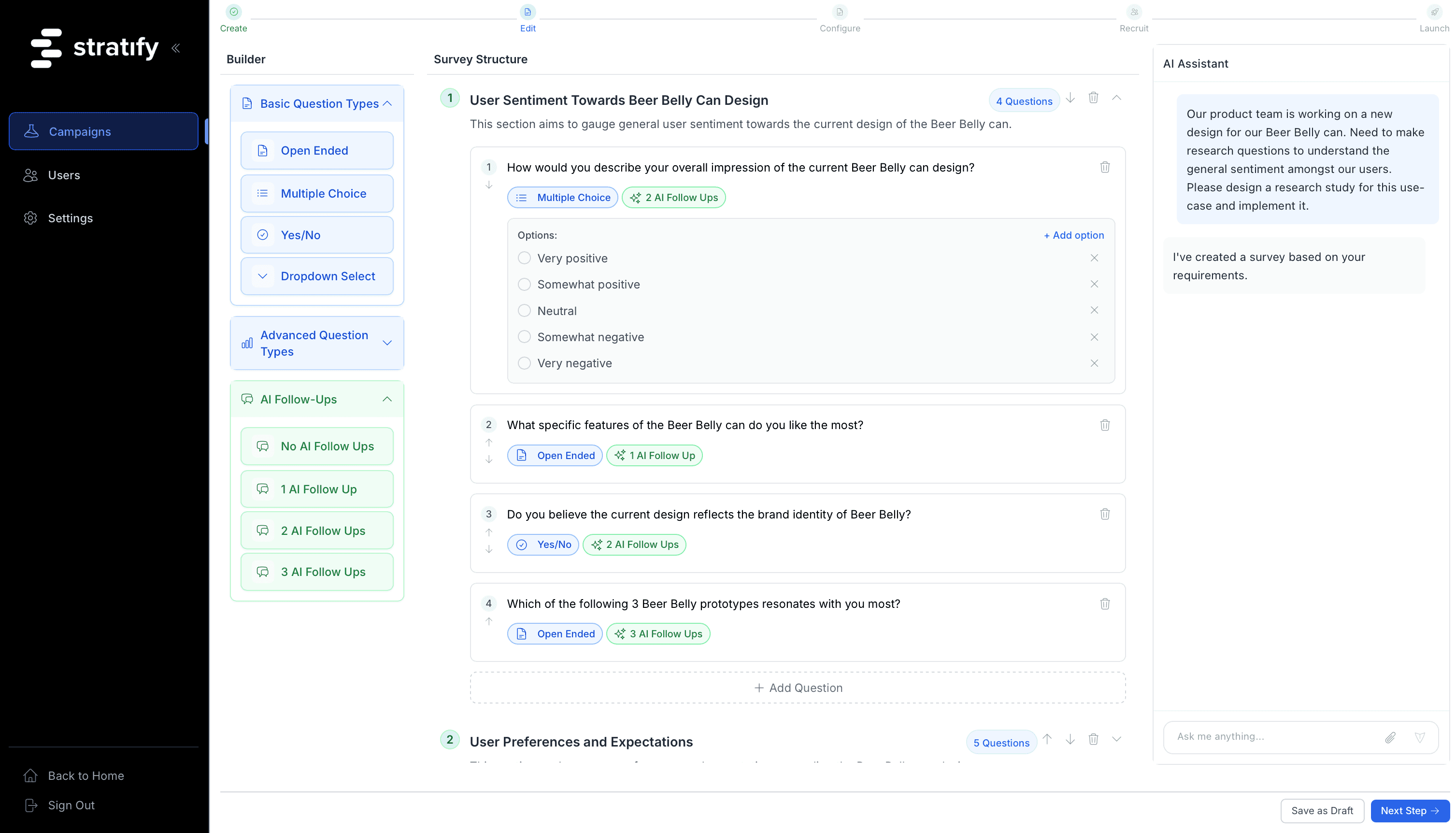 Stratify Dashboard